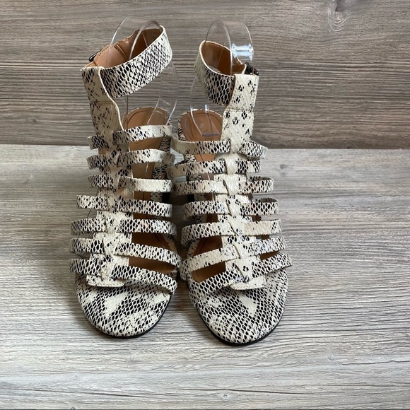 Vionic Sami woman’s heeled caged sandal in snake print 9 with ankle strap - Picture 6 of 16
